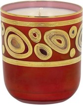 Candle REGALIA Orange 14-Carat Gold Glass Hand-Painted Painted - £92.94 GBP