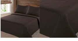 BROWNCOFFEE NENA SOLID CLOSOUT QUILT BEDDING BEDSPREAD COVERLET PILLOW C... - $59.99