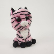 Ty Beanie Boo Pink Zebra Zoey Pink Glitter Eyes 6 inch 2016 - £7.47 GBP