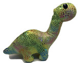 Fuzzy Friends Plush Dinosaur Sparkly Colorful 7&quot; Stuffed Animal Toy Tags - £8.03 GBP
