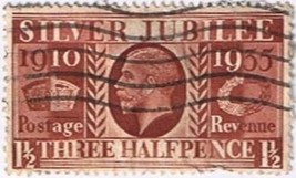 Stamp Great Britain #228 11/2p Silver Jubilee 1935 - £0.57 GBP