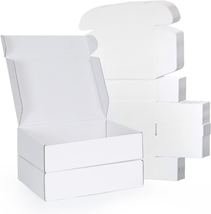 Shipping Boxes 12X9X3, HERKKA 20 PACK White Corrugated Cardboard Mailer Boxes, M - £36.91 GBP