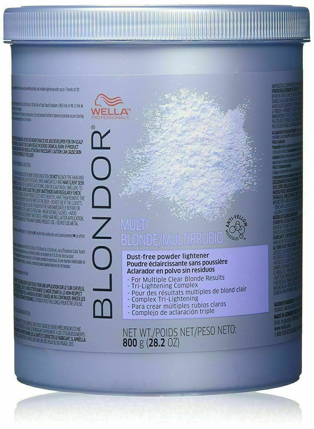 New Wella Blondor Multi Blonde Powder Lightener 28.2 oz Blue Bleach Powder - £38.72 GBP