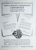 1942 CHEVROLET GENERAL MOTORS-VTG Print Ad-PRATT&amp;WHITNEY-WWII AIRPLANE E... - $11.11