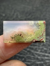 Scenic Moss Agate Rectangle Cabochon 24x13x4mm - $32.99