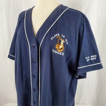 Vintage Disney Pooh TIGGER Baseball Jersey Blue Cotton Womens Size 22W/24W - $28.99