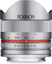 Rokinon Rk8Ms-E 8Mm F2.8 Series 2 Fisheye Lens For Sony E Cameras, Silver - £271.45 GBP