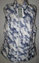 New $168 Athleta Womens White Gray Vest XL Warm NWT Featherdry 800 Fill Down Ble - £190.08 GBP