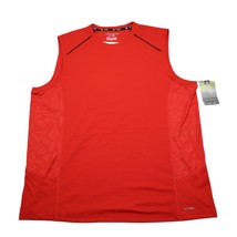 Tek Gear Shirt Mens 2XL Red Plain Dry Tek Round Neck Sleeveless Activewear Top - $24.63