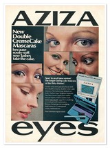 Aziza Eyes Double Creme Cake Mascare Vintage 1972 Full-Page Magazine Ad - £7.60 GBP