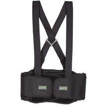 Lift Safety Elastic Stretch Belt for Back Support, Black, Large (36 - 40 Inches) - £20.20 GBP