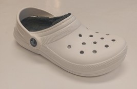 CROCS Classic Lined Clog K Lightweight Slip On Clogs Kids Size J1 Shoes White - £42.42 GBP