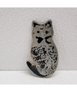 B. Stebner Stoneware Cat Wall Hanging Decor Ornament Gray 3.5&quot; - $40.46 CAD