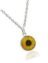 Real Mini Sunflower Pendant Necklace - - - $106.33