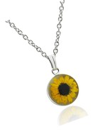Real Mini Sunflower Pendant Necklace - - - £83.13 GBP