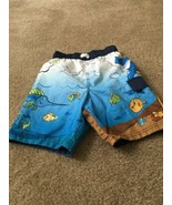 Op Toddler Boys Graphic Swim Shorts Trunks with Brief Liner Size 4T Fish - $33.32