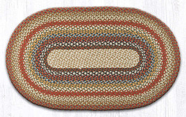 Earth Rugs C-300 Honey Vanilla Ginger Oval Braided Rug 27&quot; x 45&quot; - £54.26 GBP