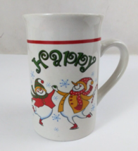 Vintage Royal Norfolk Happy Dancing Snowman 4.75&quot; Coffee Cup - €6,65 EUR