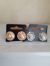925 Sterling Silver Patterned Stud Earrings Women UK - £4.02 GBP
