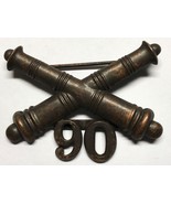 1902-1905, U.S ARMY ARTILLERY CORPS, BRONZE, 90th FIELD ARTILLERY, COLLA... - $653.32 MXN