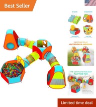Durable 7pc Kids Play Tent Bundle with Ball Pit &amp; Crawl Tunnels for All ... - $102.49