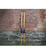 1970&#39;s CLEMENT Antique Wooden Skis Boots Poles Set Vintage Lot Salomon B... - $429.00