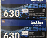 Brother 630 Black Toner Cartridge Two Pack TN630 Genuine OEM Sealed Reta... - $39.98