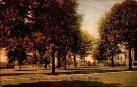 Mt Clemens MI - Vista of Lawn Colonial Hotel Michigan Early 1900&#39;s Postcard-bk48 - £3.10 GBP