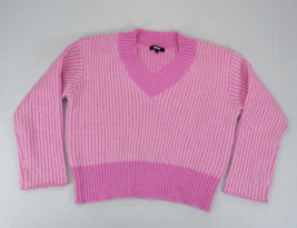 Apparis Anita Sweater Pink Women’s Medium V-Neck Polyester Knit - £22.37 GBP