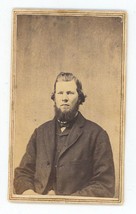 Antique CDV c1860s Large Man With Shenandoah Beard Rutherford Seneca Falls, NY - £9.52 GBP
