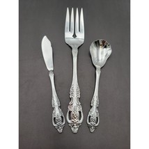 Oneida Pembrooke Renoir Stainless Flatware Serving Fork Sugar Spoon Butt... - $372.61 MXN