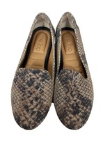 Me Too Womens Yale Loafer Size 6.5 Leather Upper Snake Reptile Print Shoes - £17.69 GBP