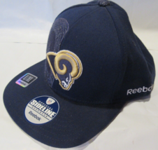 NWT NFL Los Angeles Rams Sideline Flexfit Hat Cap Size L/XL Reebok Flat Brim - £23.96 GBP