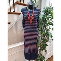 An item in the Fashion category: Rachel Roy Cold Shoulder Polyester Round Neck Midi Length Dress 1X