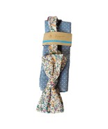 ORIGINAL PENGUIN Cream Floral Bow Tie Polka Dot Cotton Pocket Square Set - €21,42 EUR