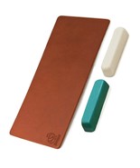 Stropping Set Leather Stropping Kit - Leather Strop With Green-Gray And ... - £15.93 GBP
