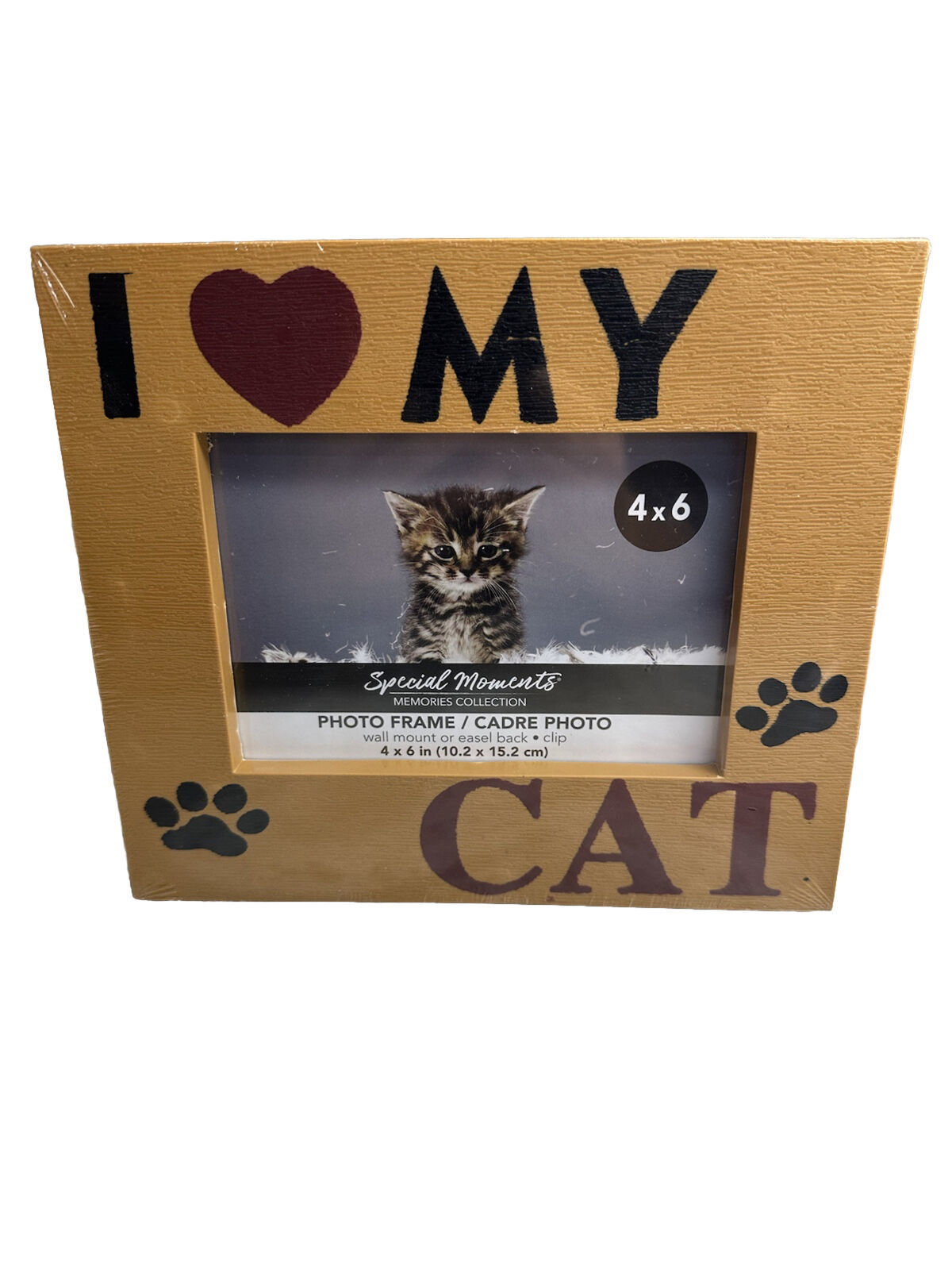 New Hobby Lobby Green Tree Gallery "I Love My Cat" Wooden Picture Frame  6"x4" - $19.68