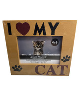 New Hobby Lobby Green Tree Gallery &quot;I Love My Cat&quot; Wooden Picture Frame  6&quot;x4&quot; - £15.47 GBP