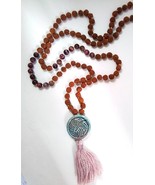 Orca Whale Magenta Cat&#39;s Eyes Rudraksha 8mm - 108 Beads, Japa Mala Shagi... - $55.55