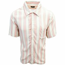 OBEY Men&#39;s Coral York Vertical Striped S/S Shirt (Retail $59.99) S02 - £9.42 GBP