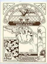 Golden Harvest Restaurant Menus Main Street Vantage Washington 1990&#39;s - £17.40 GBP
