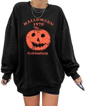 KIMSOONG Womens Oversized Halloween Pumpkin Sweatshirt Apricot Size XL - $108.31 MXN