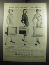 1957 RCA Victor Televisions Ad - Bellamy 17S604, Big-Screen Portable 17S709 - £14.82 GBP