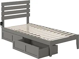 AFI Oxford Twin Extra Long Bed with USB Turbo Charger and 2 Extra Long D... - $572.99