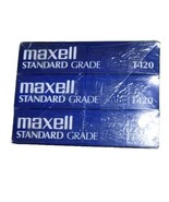 3 Maxwell Blank Tapes VHS T-120 VCR Video Cassette Standard Grade 6 Hour... - €10,09 EUR