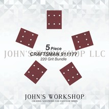 CRAFTSMAN 911177 - 1/4 Sheet - 220 Grit - No-Slip - 5 Sandpaper Bundle - $4.99
