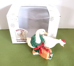 Vintage Resin Christmas Geese Holiday Impressions Figurine Taiwan 1988 New - £5.94 GBP