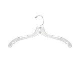 Plastic Dress Hanger, Medium Weight, 17&quot;, Clear (Pack Of 100) - £71.48 GBP