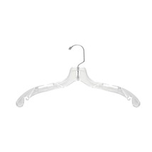 Plastic Dress Hanger, Medium Weight, 17&quot;, Clear (Pack Of 100) - £72.73 GBP
