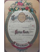 Antique 1895 German Baptism Taufschein Cert Pine Creek Muscatine Co. Alt... - £99.60 GBP